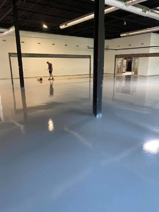 Hermetic Neat Epoxy flooring system in Stoughton, MA.