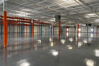 ESD Epoxy Flooring System in large industrial spaceindustrial space.