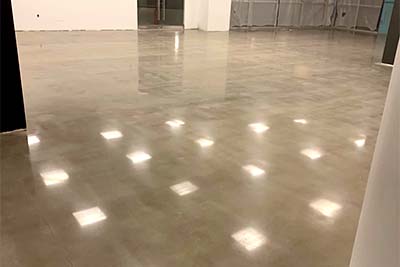 Polished concrete at Voya in Braintree MA.