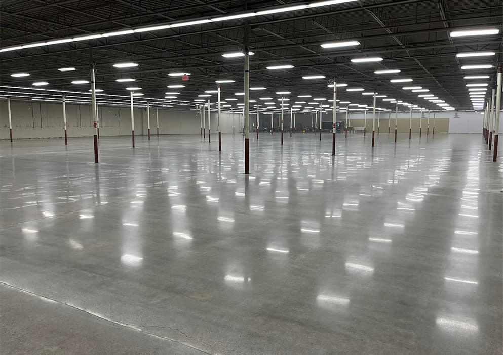 Deep-cleaned and burnished 60,000 square feet and polished 15,000 square feet of concrete in Buffalo, New York.